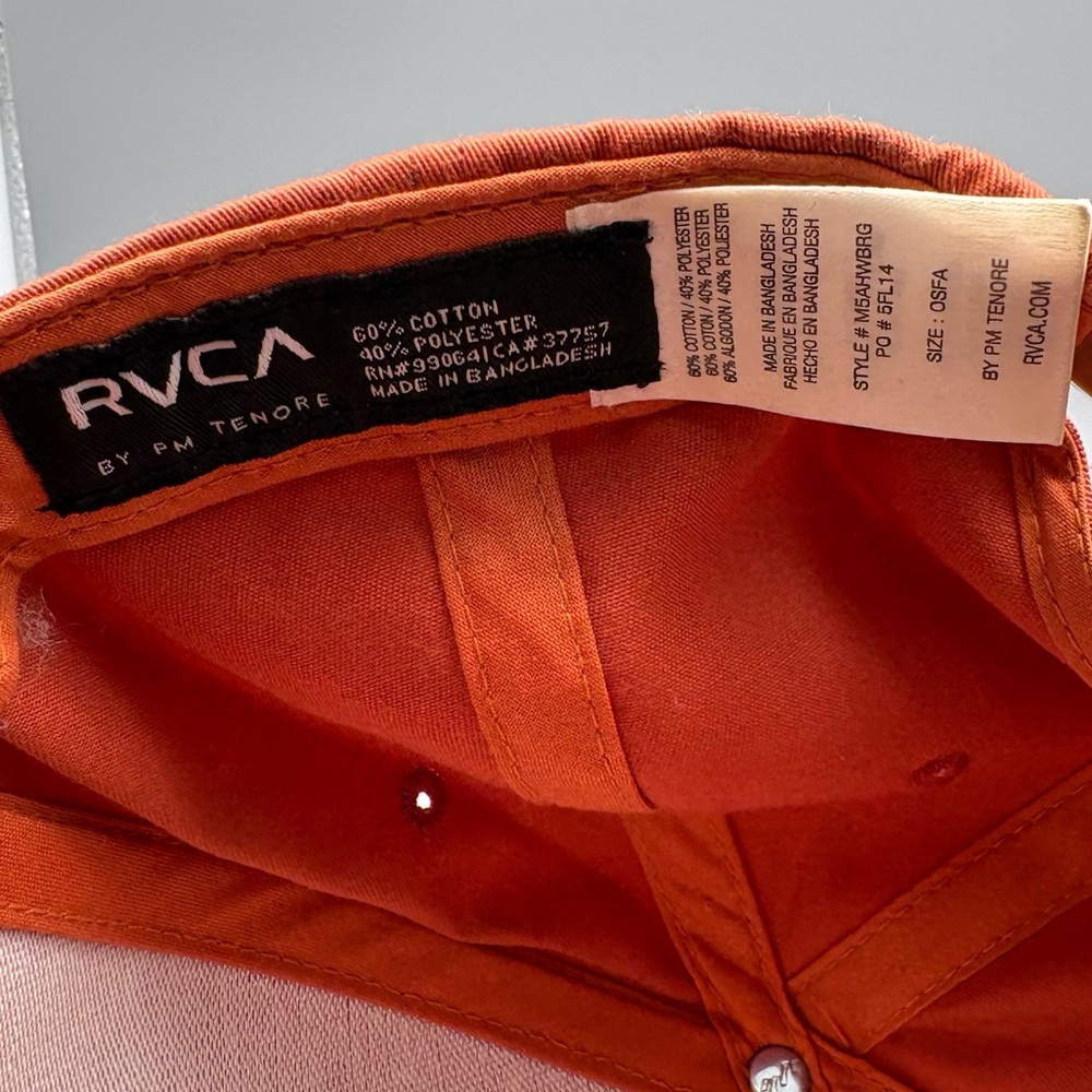 RVCA | Snapback Hat - Eagle Patch Logo Orange - image 5